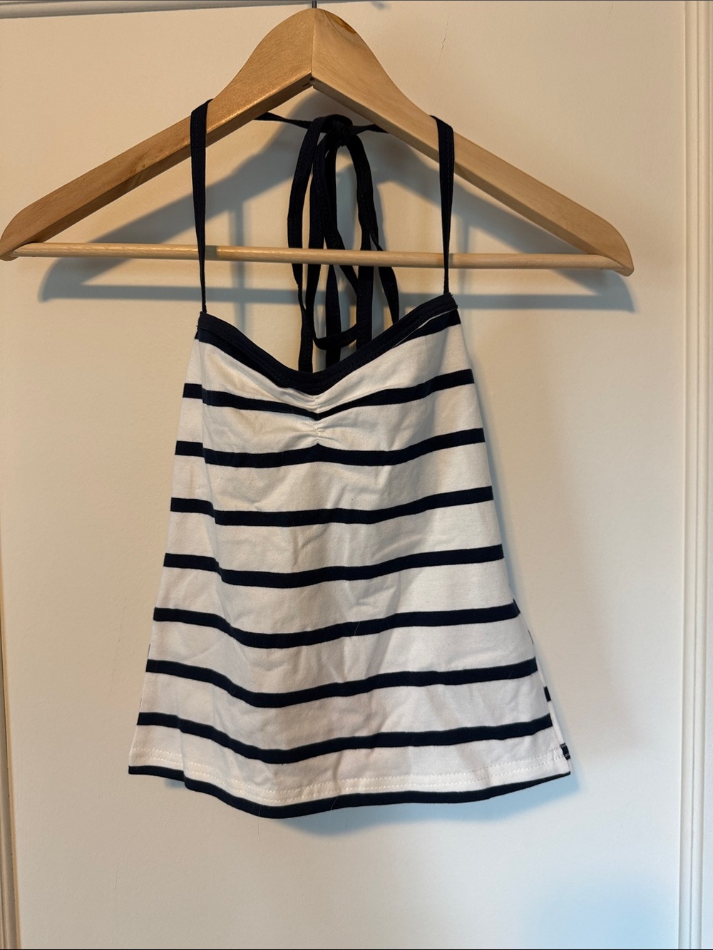 Edikted navy and white striped halter size extra small. NWT